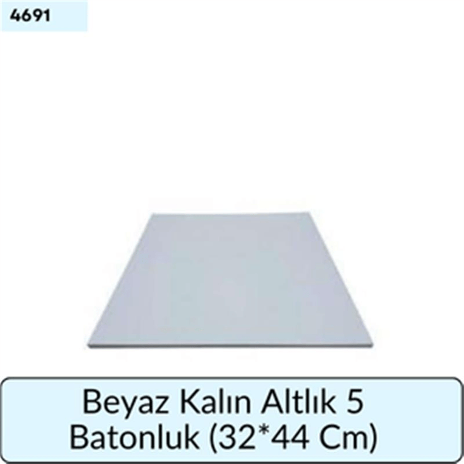 Beyaz Kalın Altlık 5 Batonluk   (32*44 Cm)