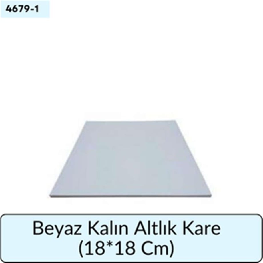 Beyaz Kalın Altlık Kare   (18*18 Cm)