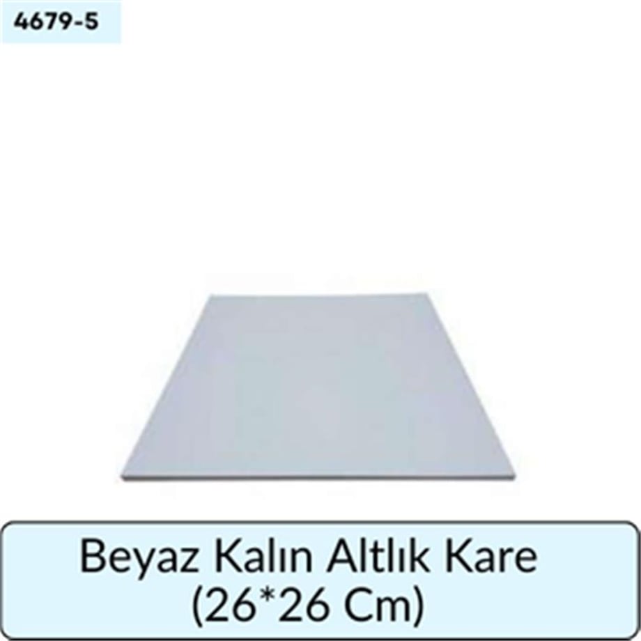 Beyaz Kalın Altlık Kare   (26*26 Cm)