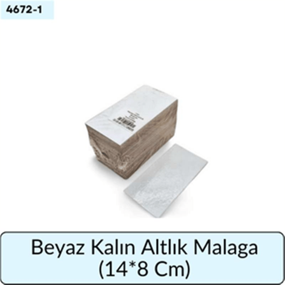 Beyaz Kalın Altlık Malaga   (14*8 Cm)