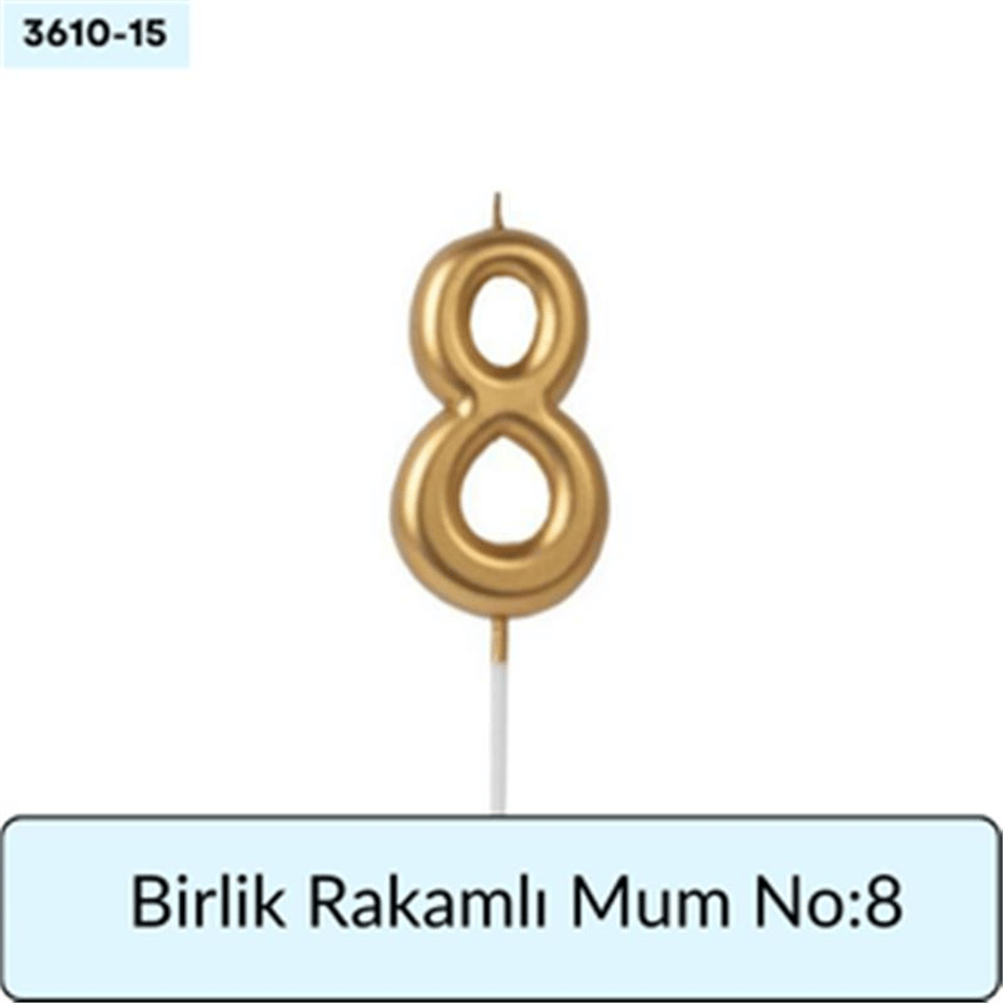 BİRLİK Rakamlı Mum No: 8