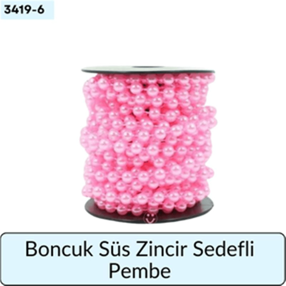 BONCUK SÜS ZİNCİR SEDEFLİ PEMBE