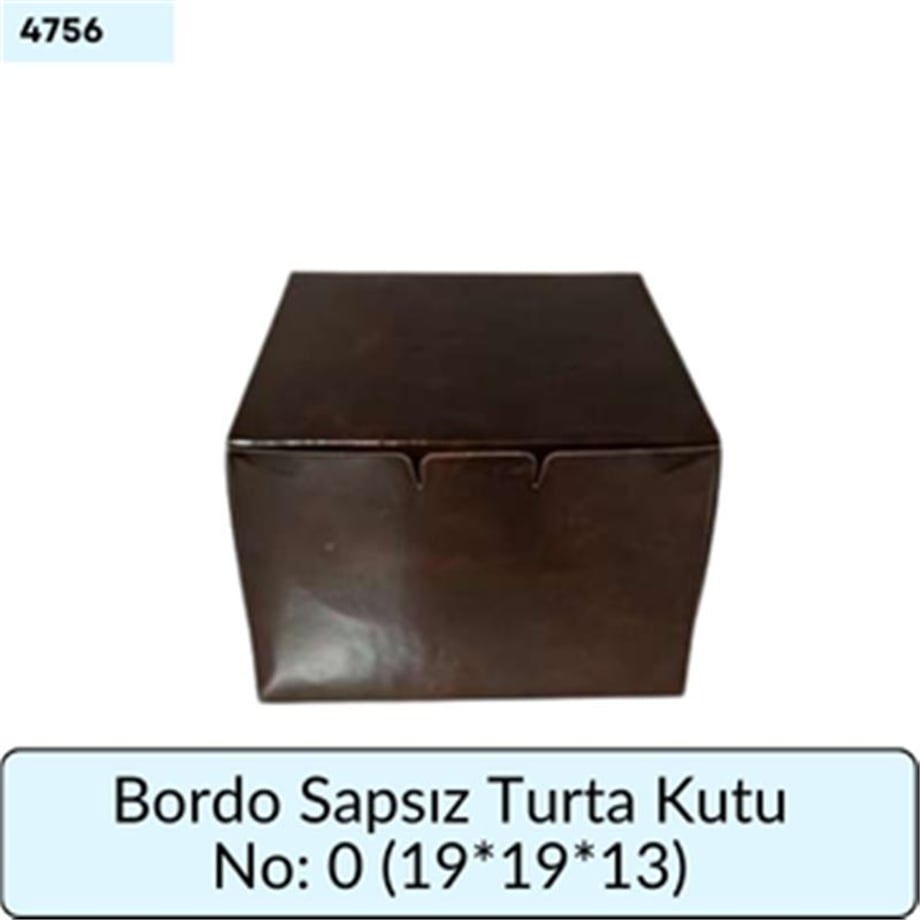 BORDO SAPSIZ Turta Kutu 0 No (19*19*13)
