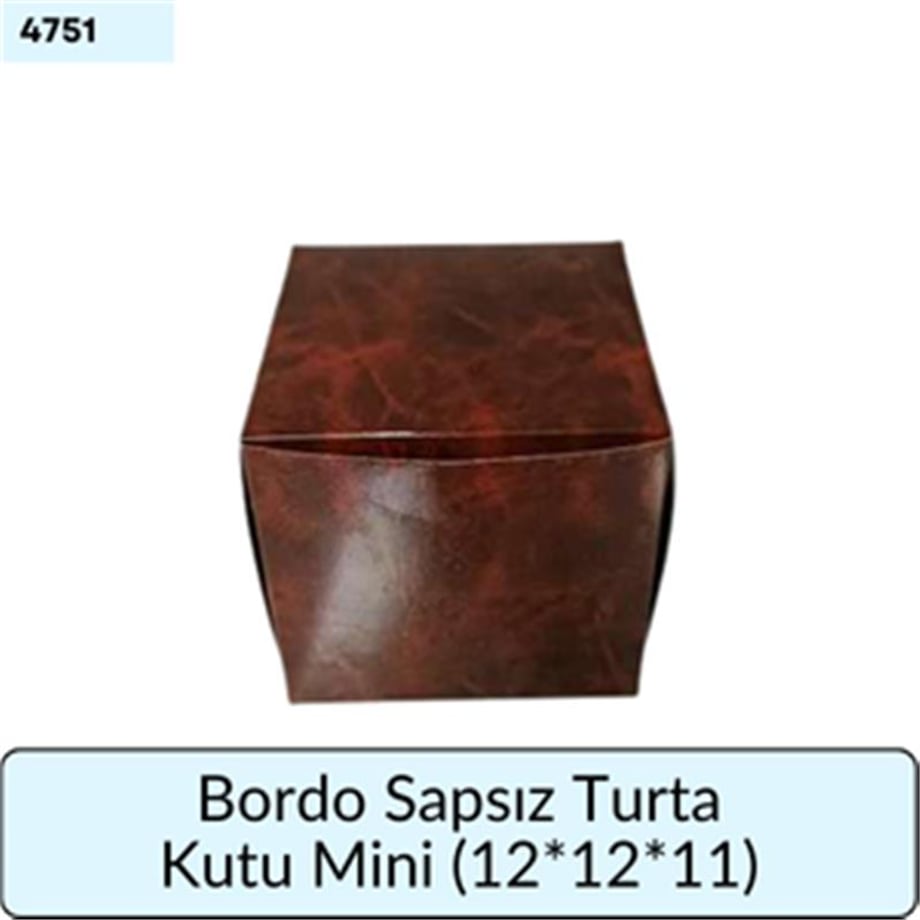 BORDO Sapsız TURTA KUTU MİNİ (12*12*11)