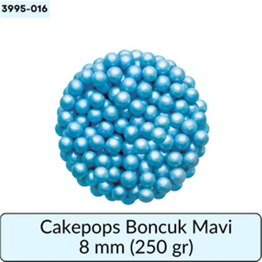 Cakepops Boncuk Mavi 8 Mm  (250 Gr)