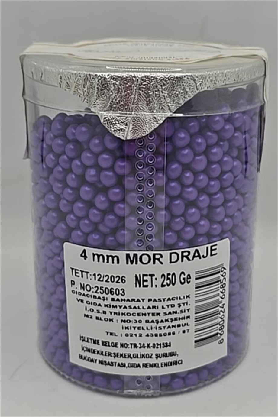 Cakepops Boncuk Mor 4 Mm  (250 Gr)