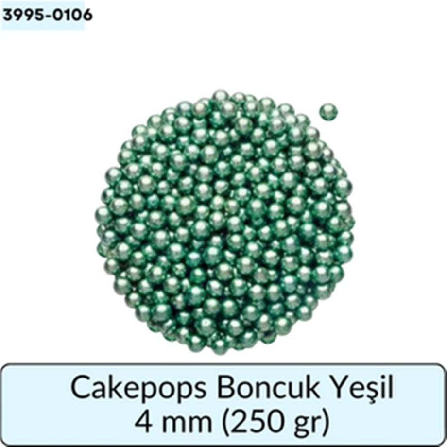 Cakepops Boncuk Yeşil 4 Mm  (250 Gr)