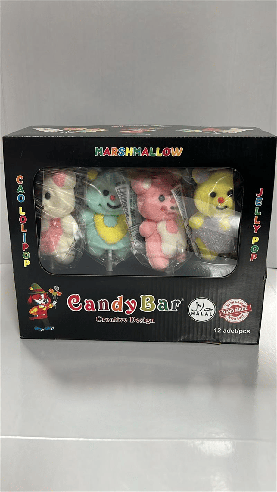 Candy Bar Marshmallow Tulumlu Ayıcık 35 Gr (12 Li)