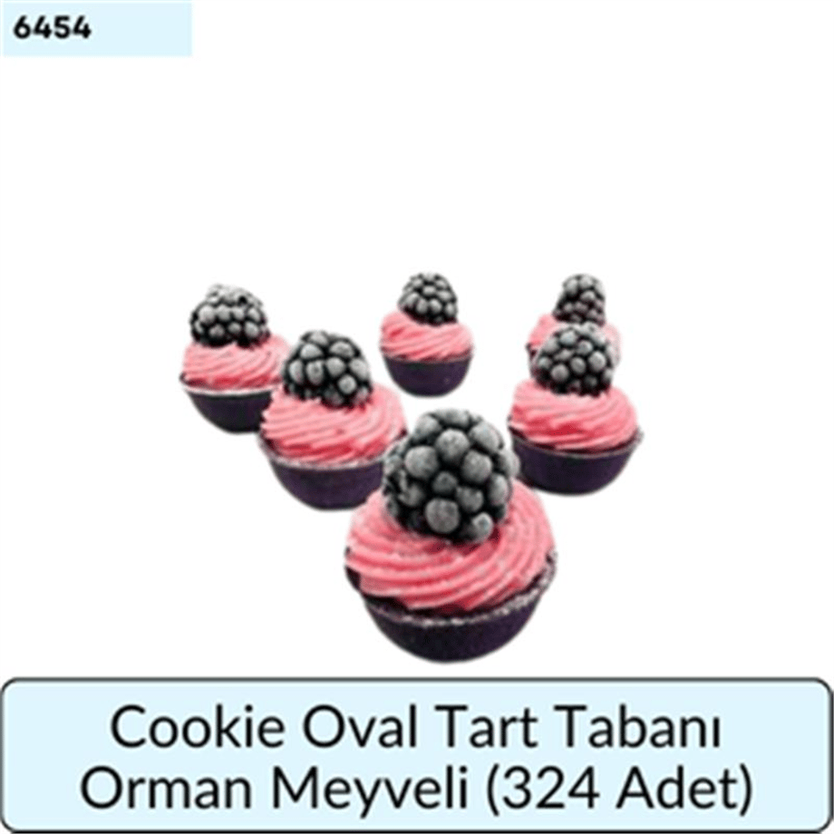 Cookie Oval Tart Tabanı Orman Meyveli   (324 Adet)