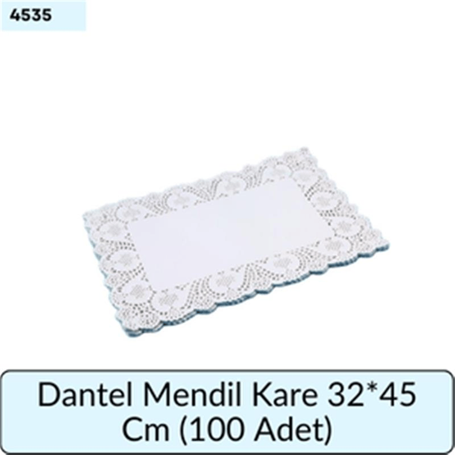 Dantel Mendil Kare 32*45 Cm (100 Adet)