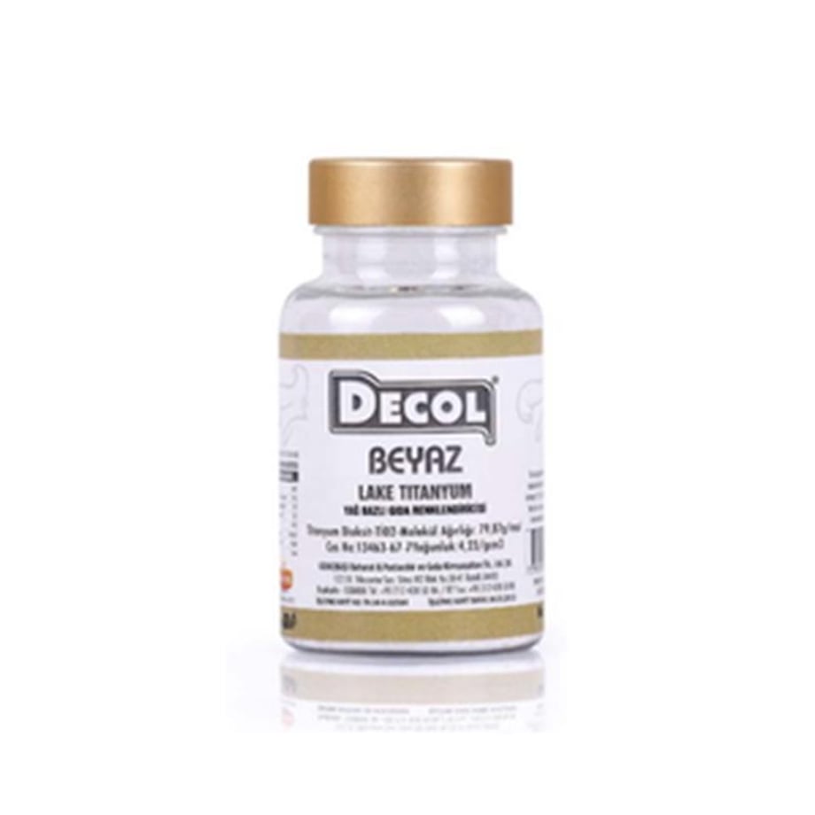 Decol Beyaz Yağ Bazlı Lake Toz Gıda Boyası (50 GR)