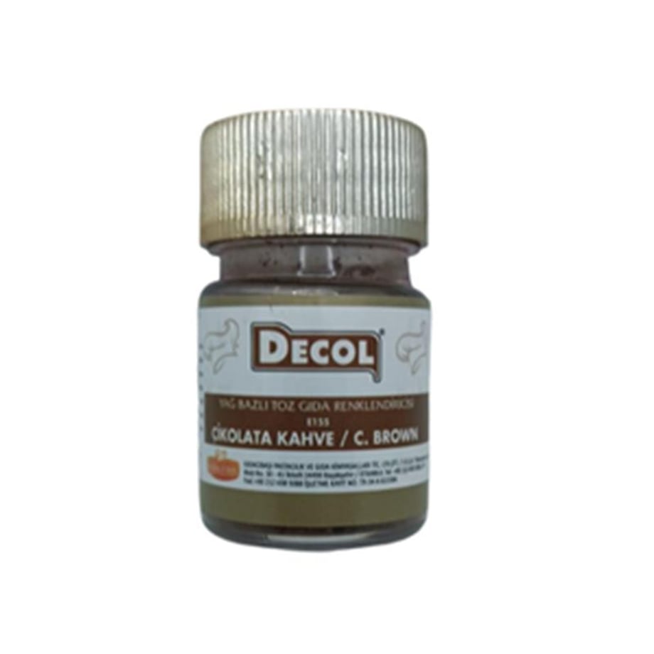 Decol Çik Kahve Yağ Bazlı Lake Toz Gıda Bo  (7 GR)