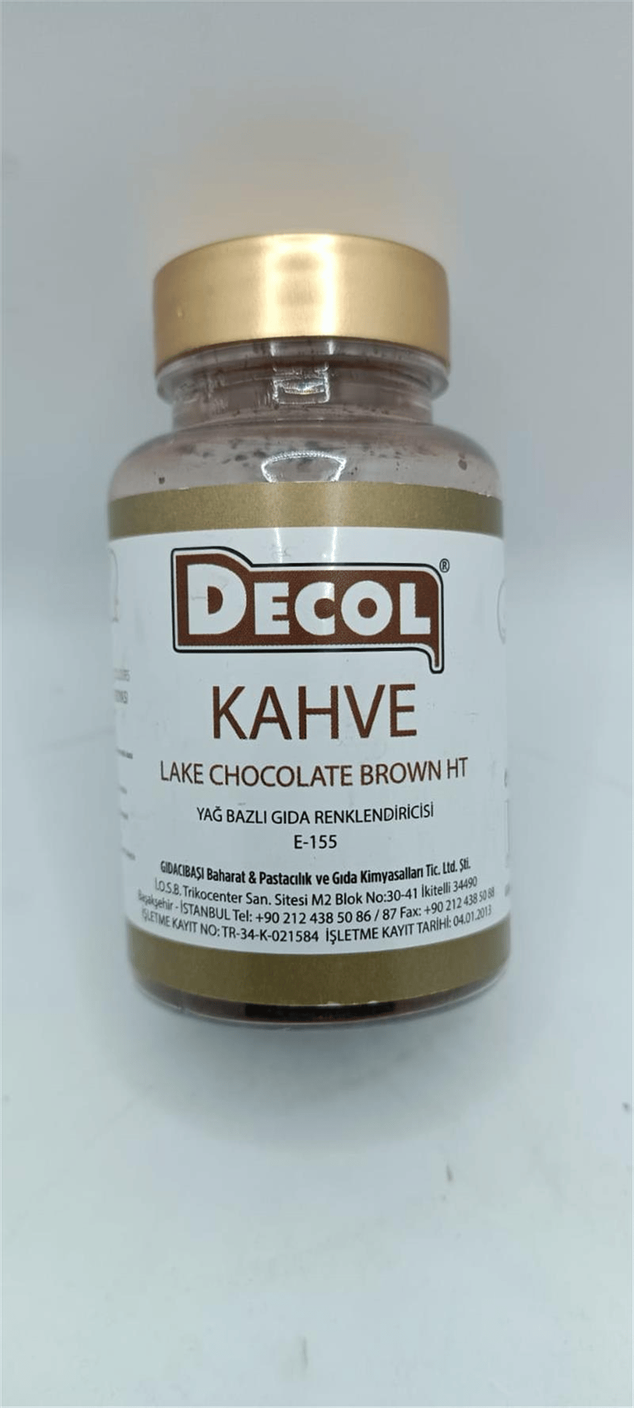 Decol Çik Kahve Yağ Bazlı Lake Toz Gıda Bo (25 GR)
