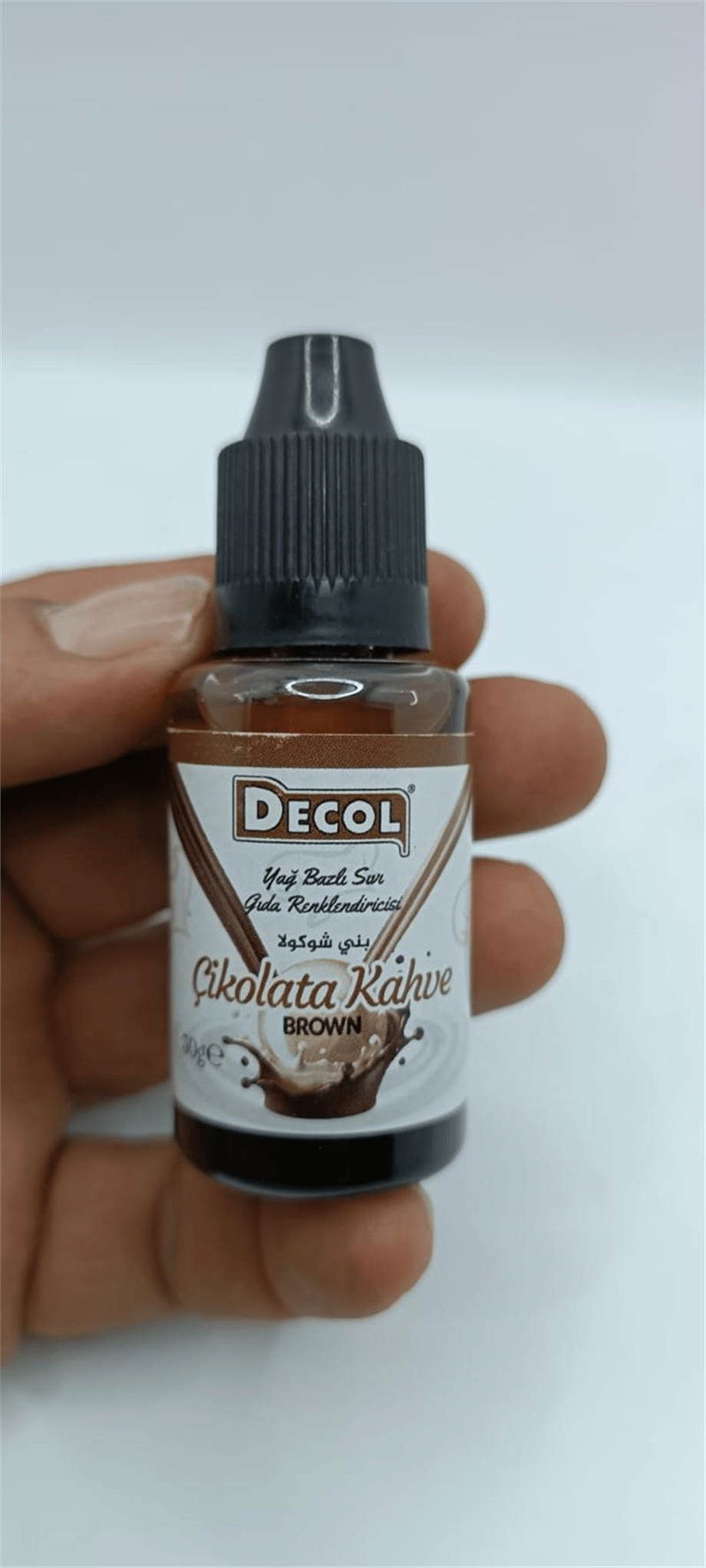 Decol Kahverengi Yağ Bazlı Sıvı Gıda Boyası (30 GR