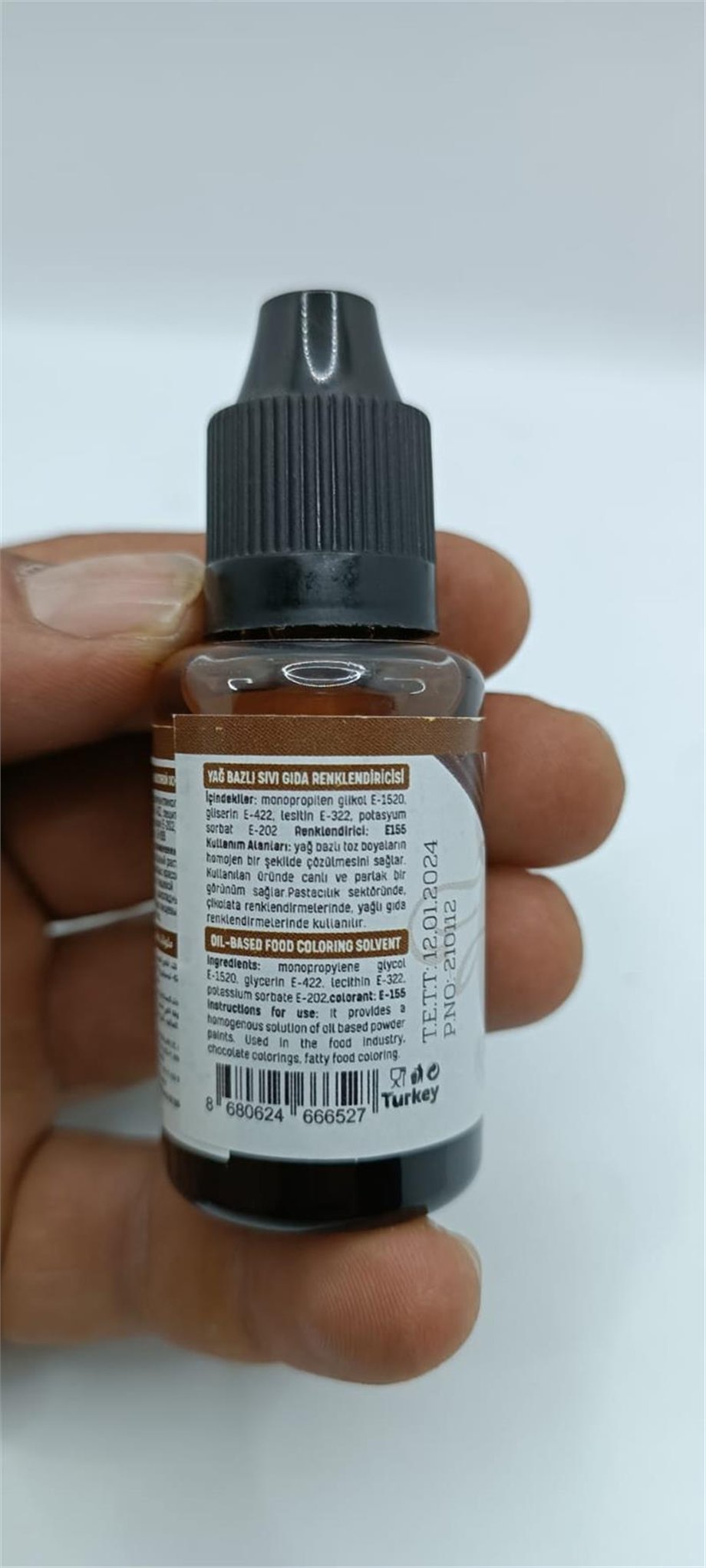 Decol Kahverengi Yağ Bazlı Sıvı Gıda Boyası (30 GR