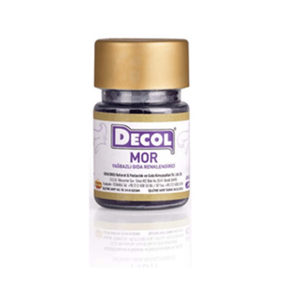 Decol Mor Yağ Bazlı Lake Toz Gıda Boyası   (7 GR)