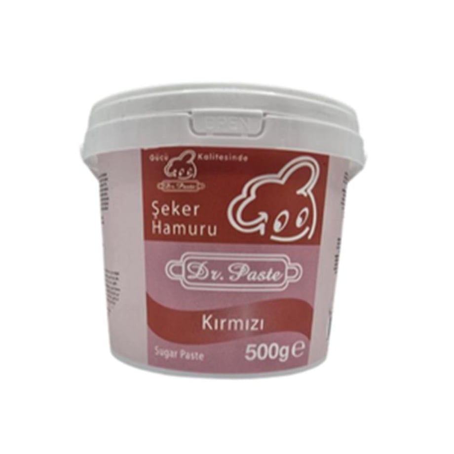 Dr. Paste Şeker Hamuru Kırmızı   (500 Gr)