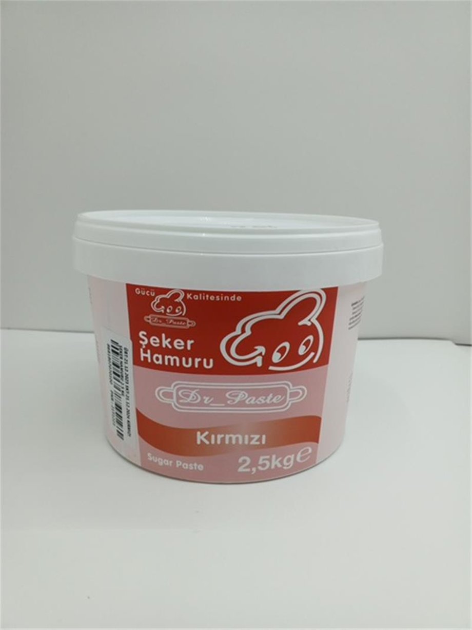Dr. Paste Şeker Hamuru Kırmızı   (2,5 Kg)