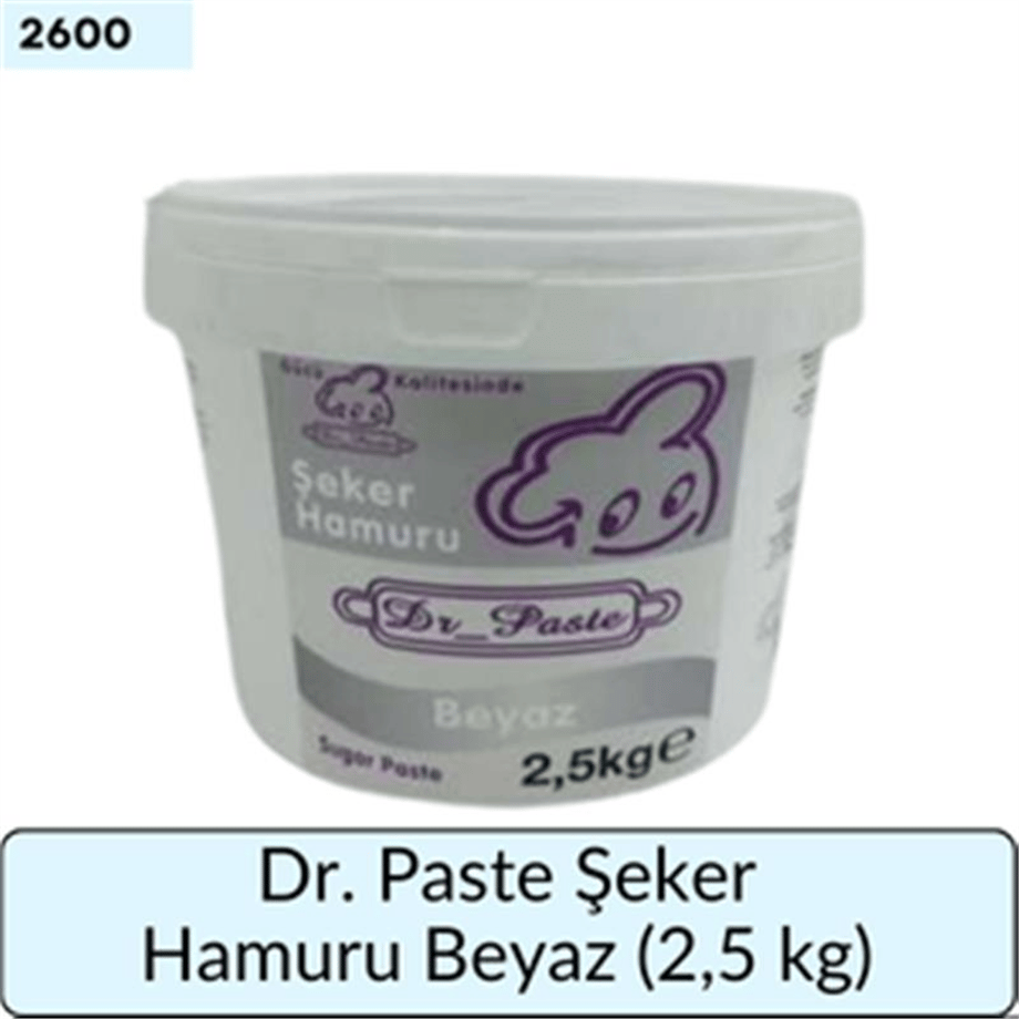 Dr. Paste Şeker Hamuru Beyaz   (2,5 Kg)