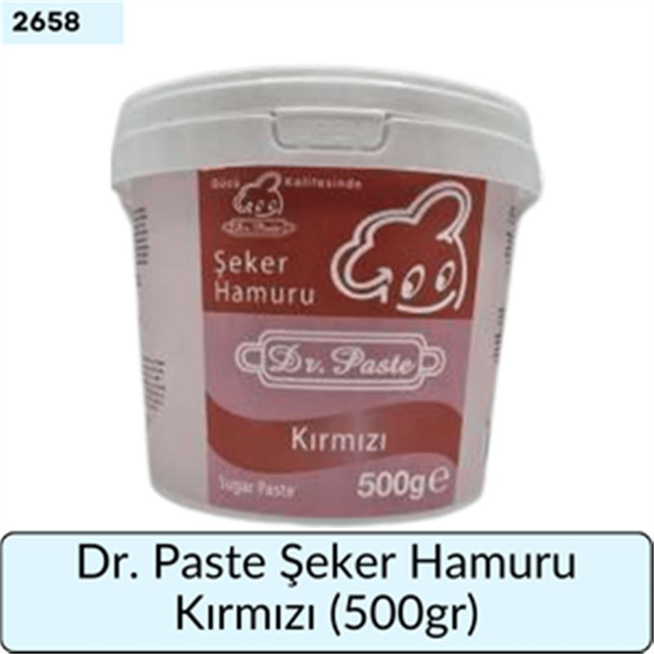 Dr. Paste Şeker Hamuru Kırmızı   (500 Gr)
