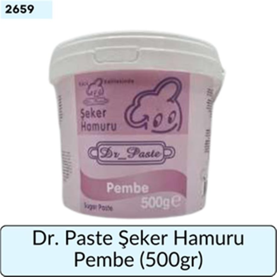 Dr. Paste Şeker Hamuru Pembe   (500 Gr)