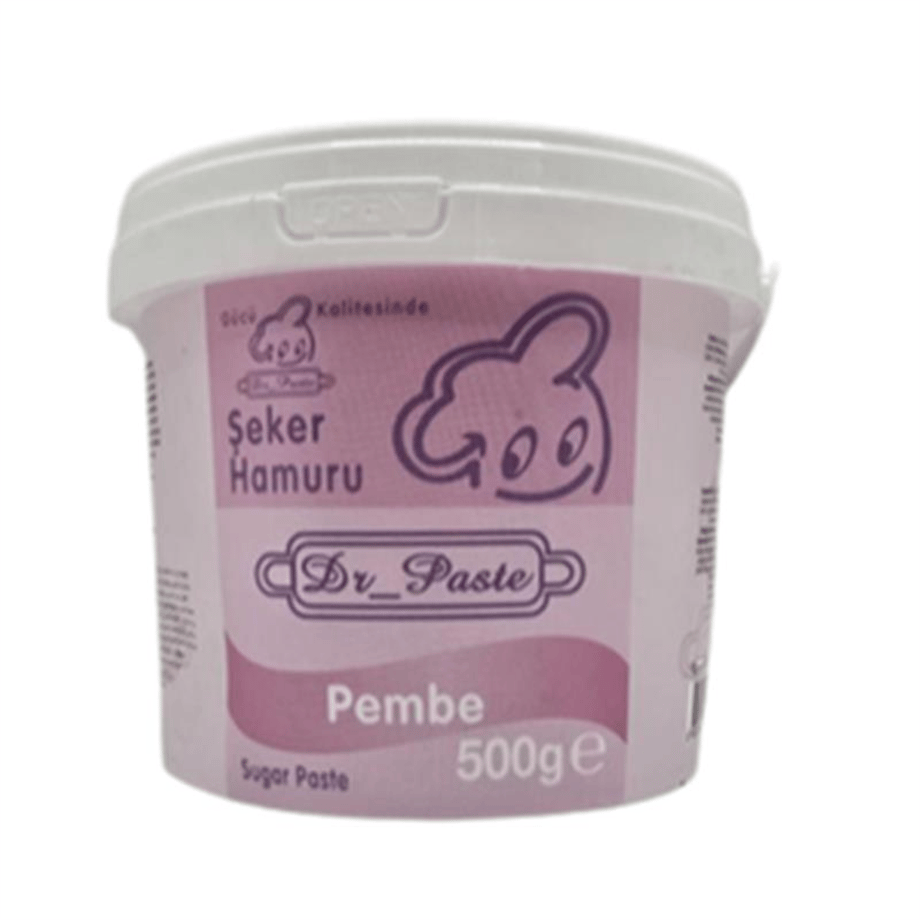 Dr. Paste Şeker Hamuru Pembe   (500 Gr)