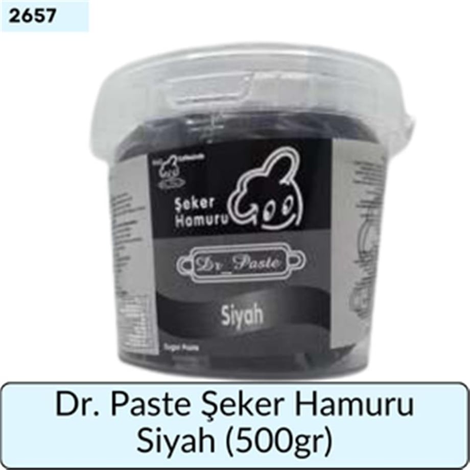 Dr. Paste Şeker Hamuru Siyah   (500 Gr)