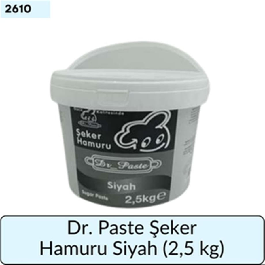 Dr. Paste Şeker Hamuru Siyah   (2,5 Kg)
