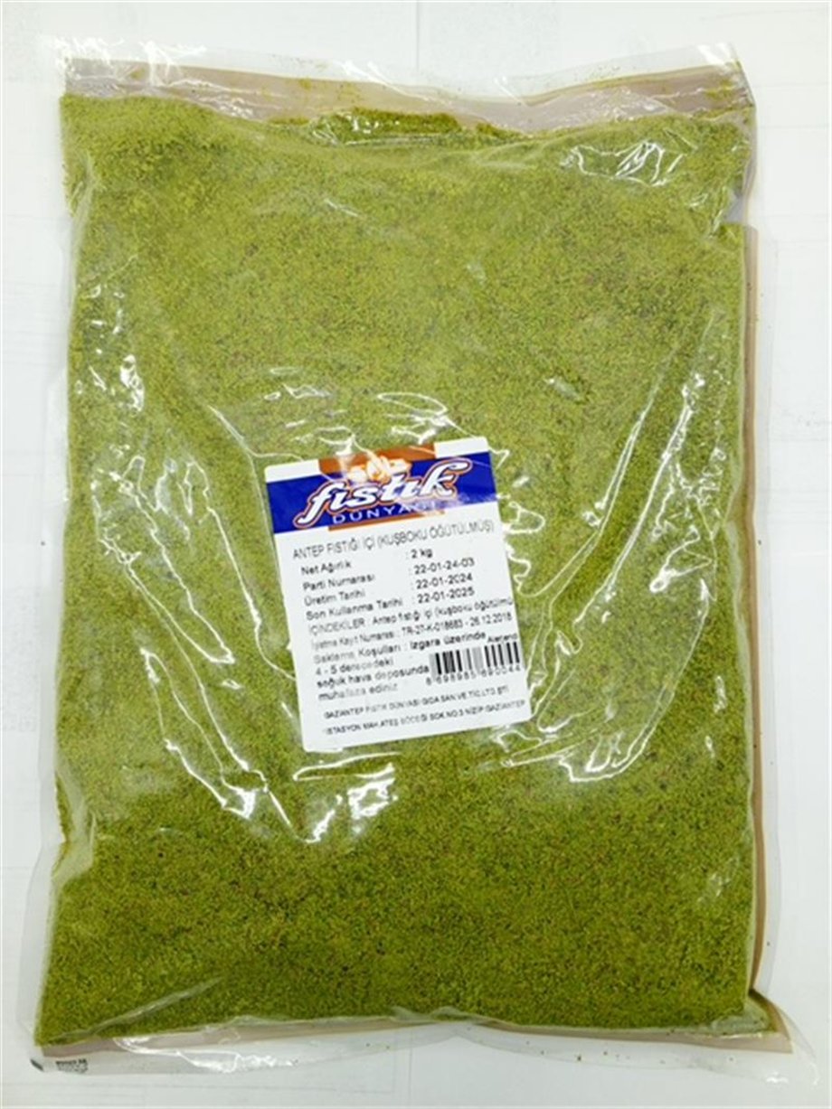 Fıstık Dünyası Antep Fıstık Kuş B Öğütülmüş (2 Kg)