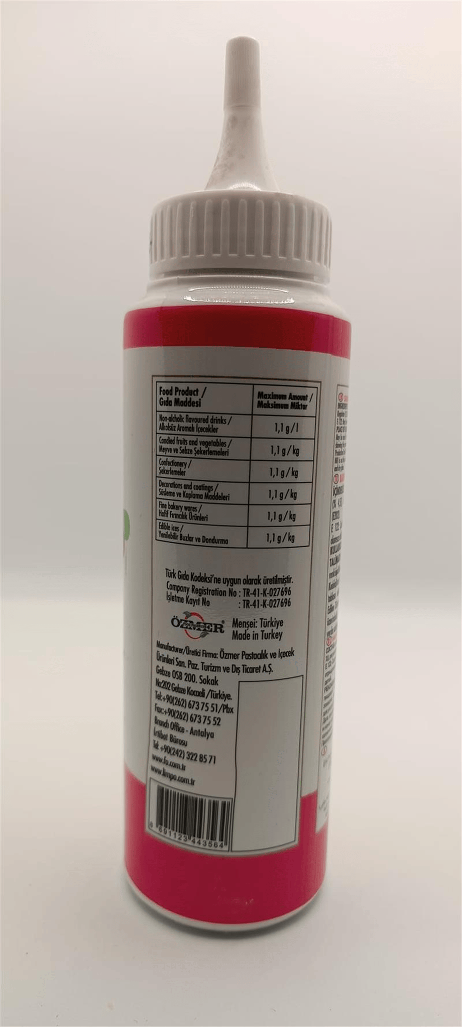 Fo Pembe Sıvı Gıda Renklendiricisi   (280 ML)