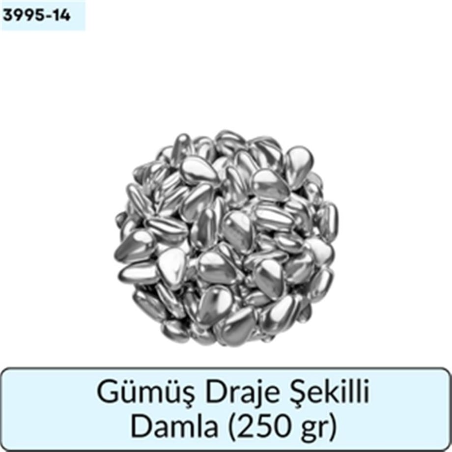Gümüş Draje Şekilli Damla    (250 Gr)