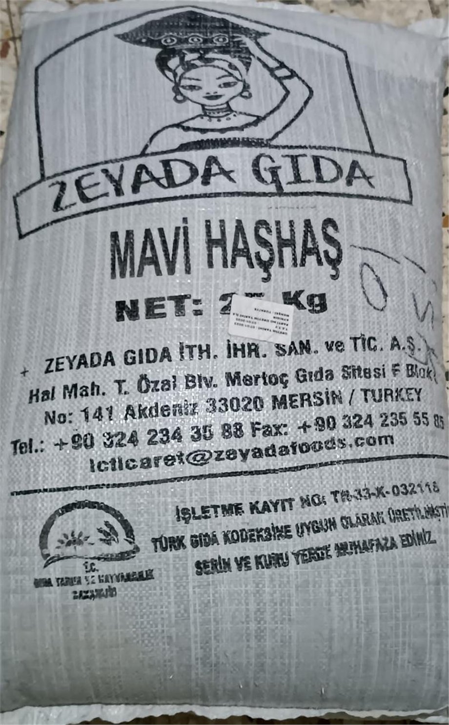 Haşhaş Mavi ÇUVAL (25 Kg)