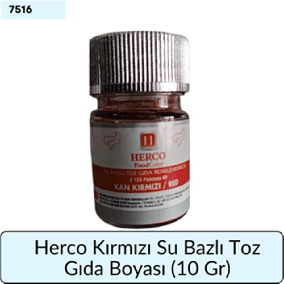 Herco Kırmızı Su Bazlı Toz Gıda Boyası   (10 GR)