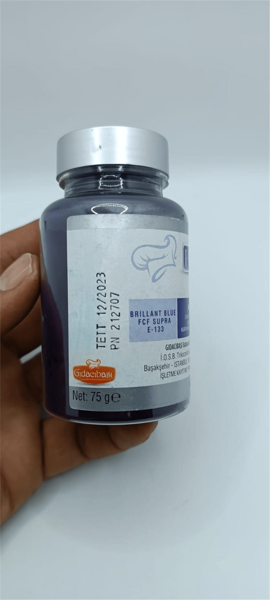 Herco Mavi Su Bazlı Toz Gıda Boyası   (75 GR)