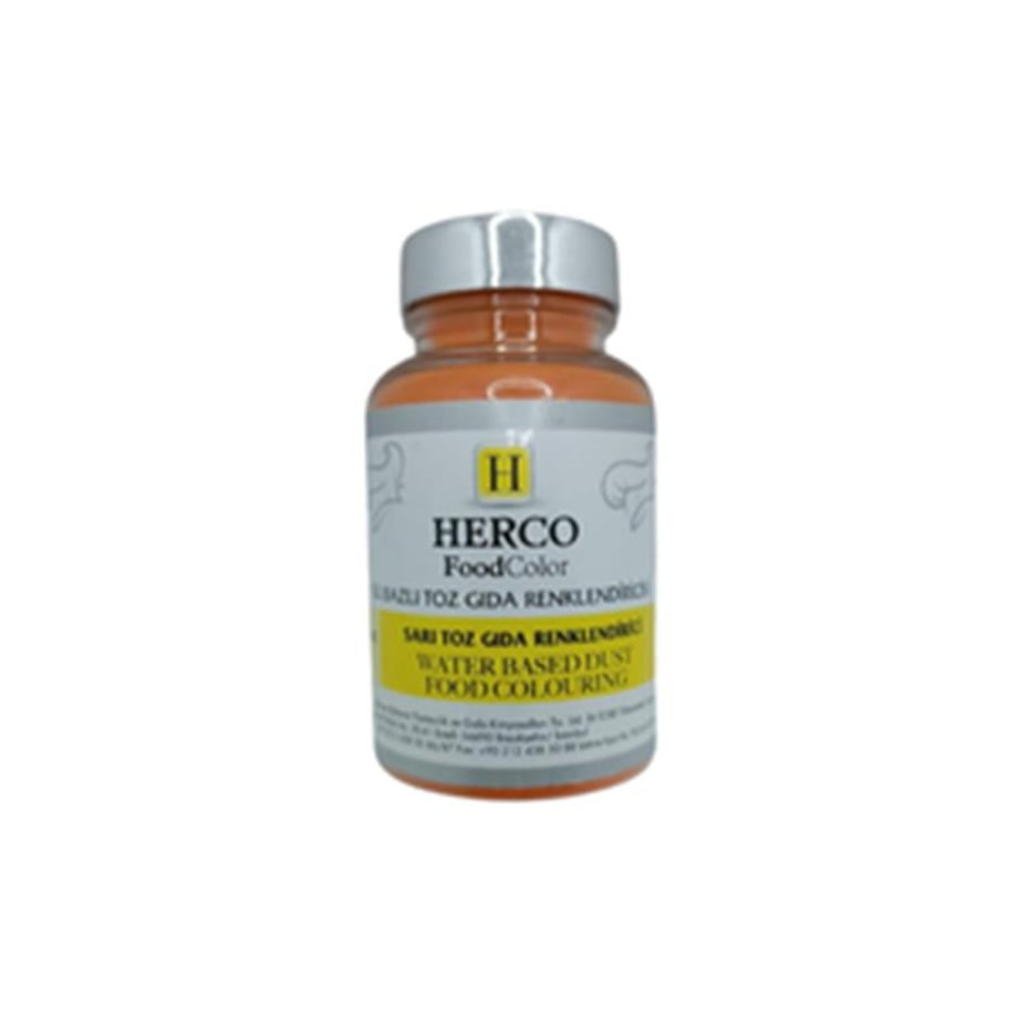 Herco Sarı Su Bazlı Toz Gıda Boyası   (75 GR)