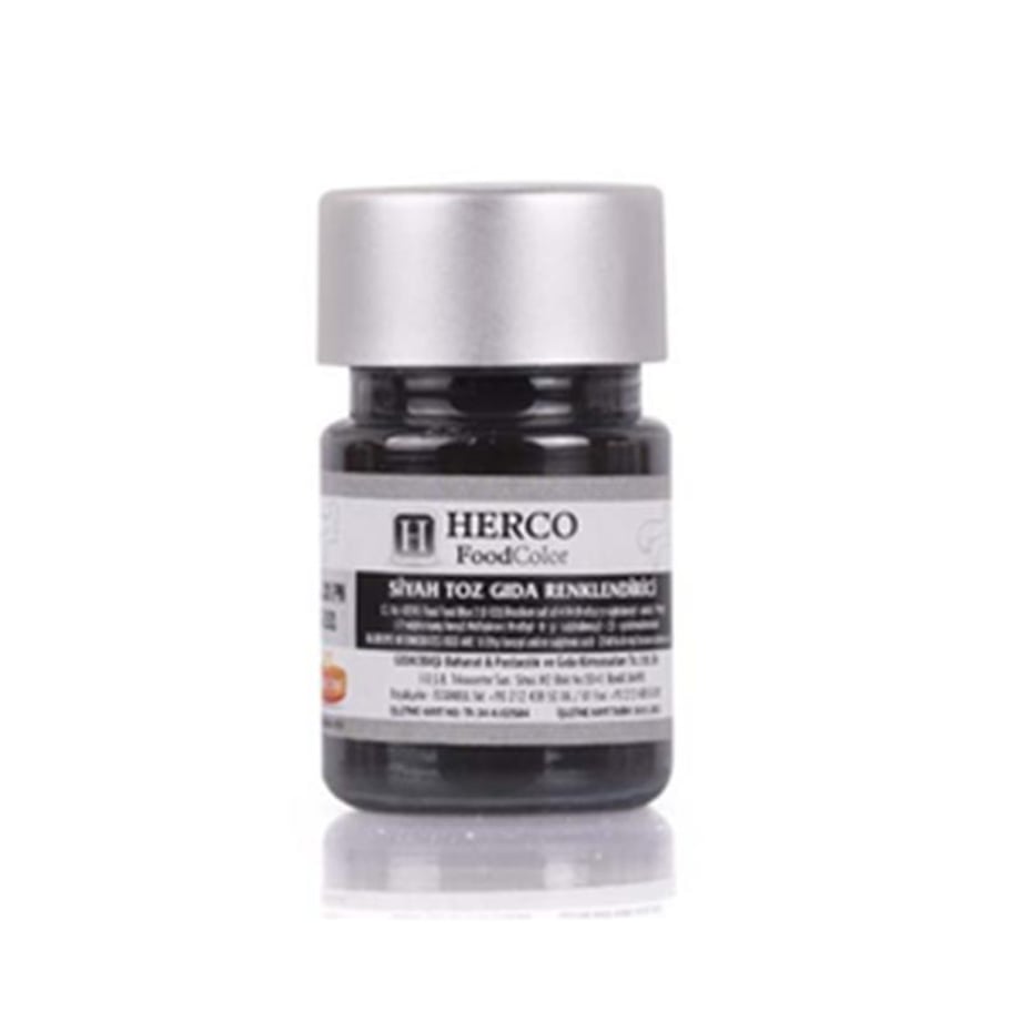 Herco Siyah Su Bazlı Toz Gıda Boyası   (20 GR)