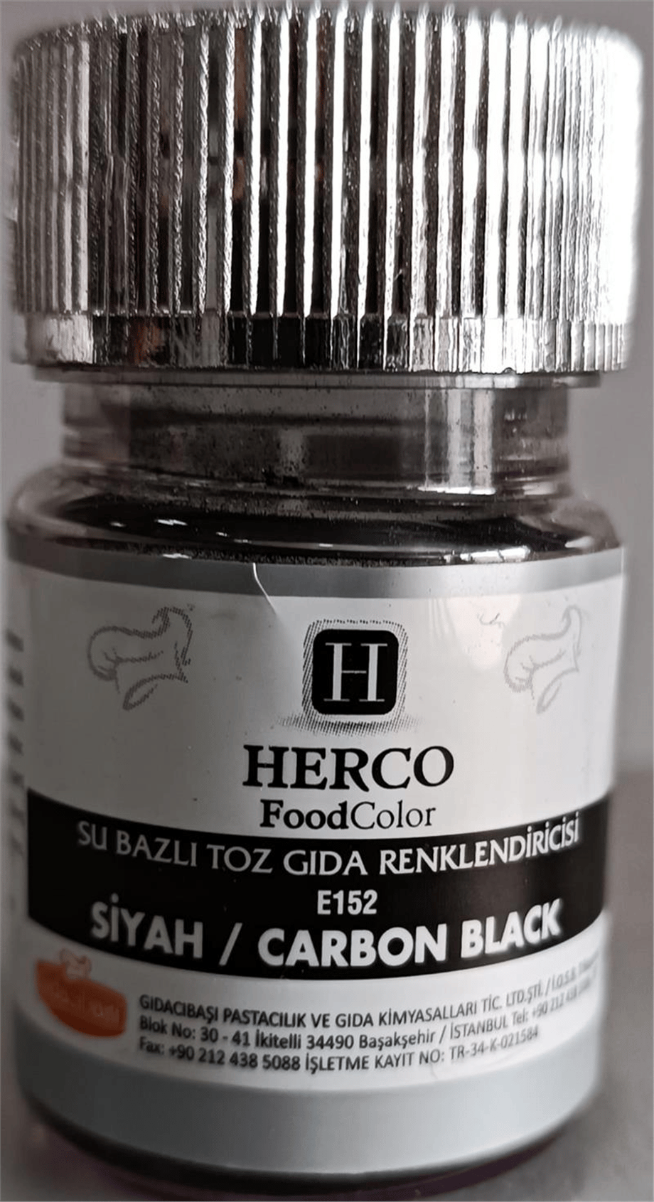 Herco Siyah Su Bazlı Toz Gıda Boyası   (5 GR)