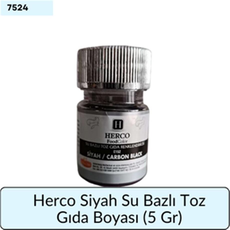 Herco Siyah Su Bazlı Toz Gıda Boyası   (5 GR)