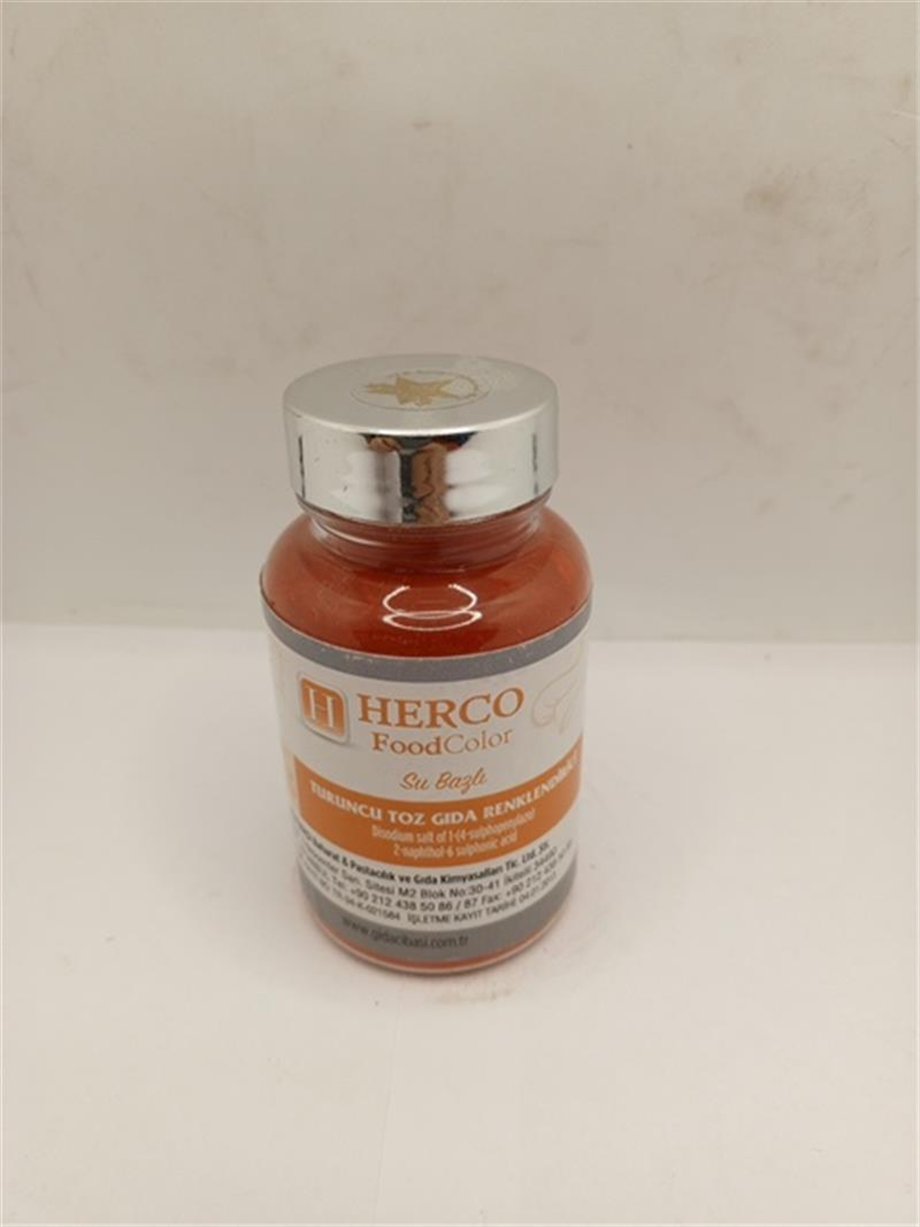 Herco Turuncu Su Bazlı Toz Gıda Boyası   (75 GR)