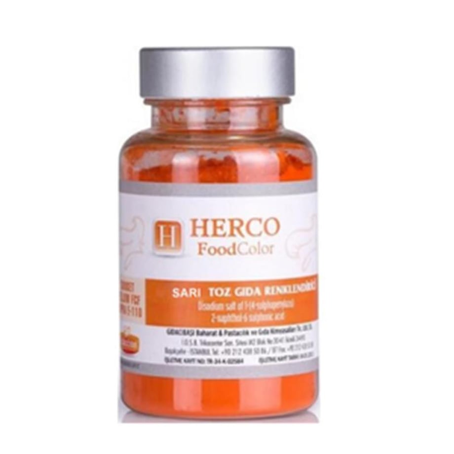 Herco Turuncu Su Bazlı Toz Gıda Boyası   (75 GR)