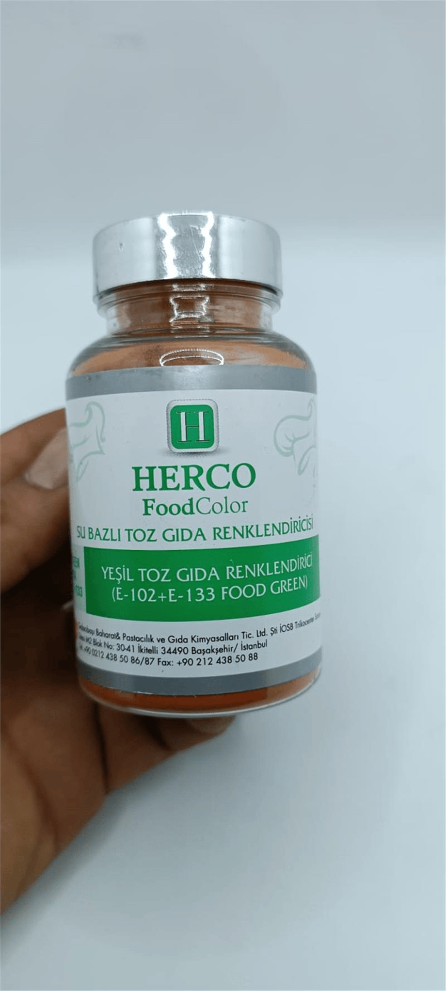 Herco Yeşil Su Bazlı Toz Gıda Boyası   (75 GR)