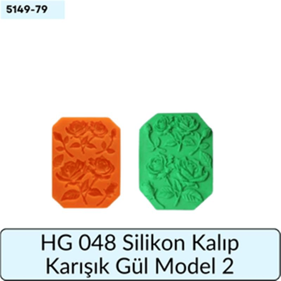 HG 048 SİLİKON KALIP KARIŞIK GÜL MODEL 2