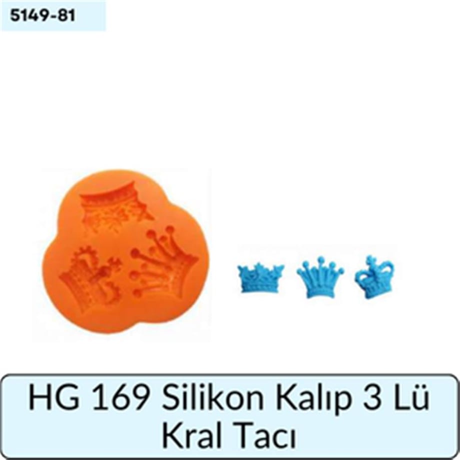 HG 169 SİLİKON KALIP 3 LÜ KRAL TACI