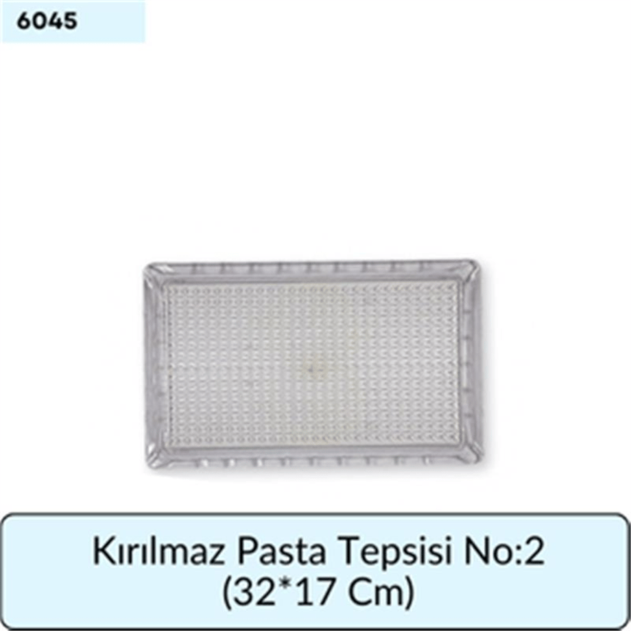 Kırılmaz Pasta Tepsisi Şeffaf   No:2 (32*17 Cm)