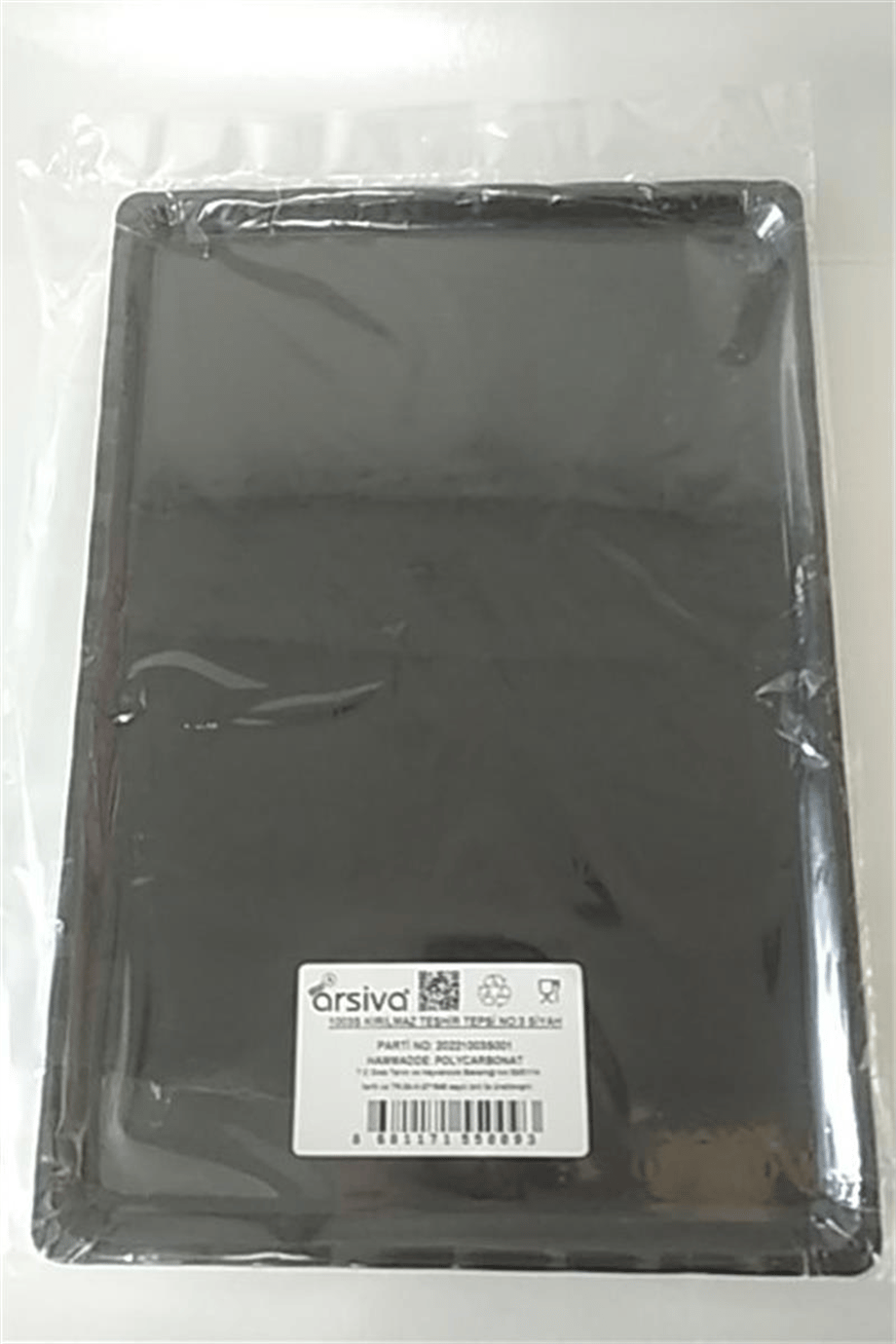 Kırılmaz Pasta Tepsisi Siyah   No:3 (32*22 Cm)