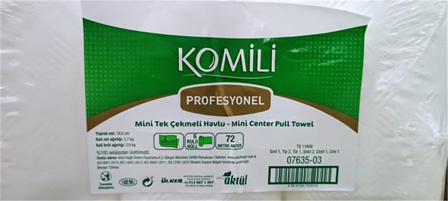 Komili Mini Tek Çek.Havlu 2 Katlı 72M  (6 Ad) 3,9K