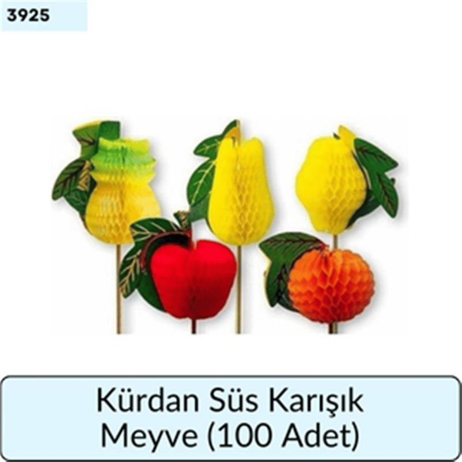Kürdan Süs KARIŞIK MEYVE (100 adet)