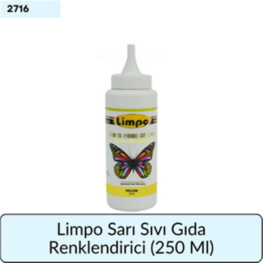 Limpo Sarı Sıvı Gıda Renklendiricisi   (250 Ml)