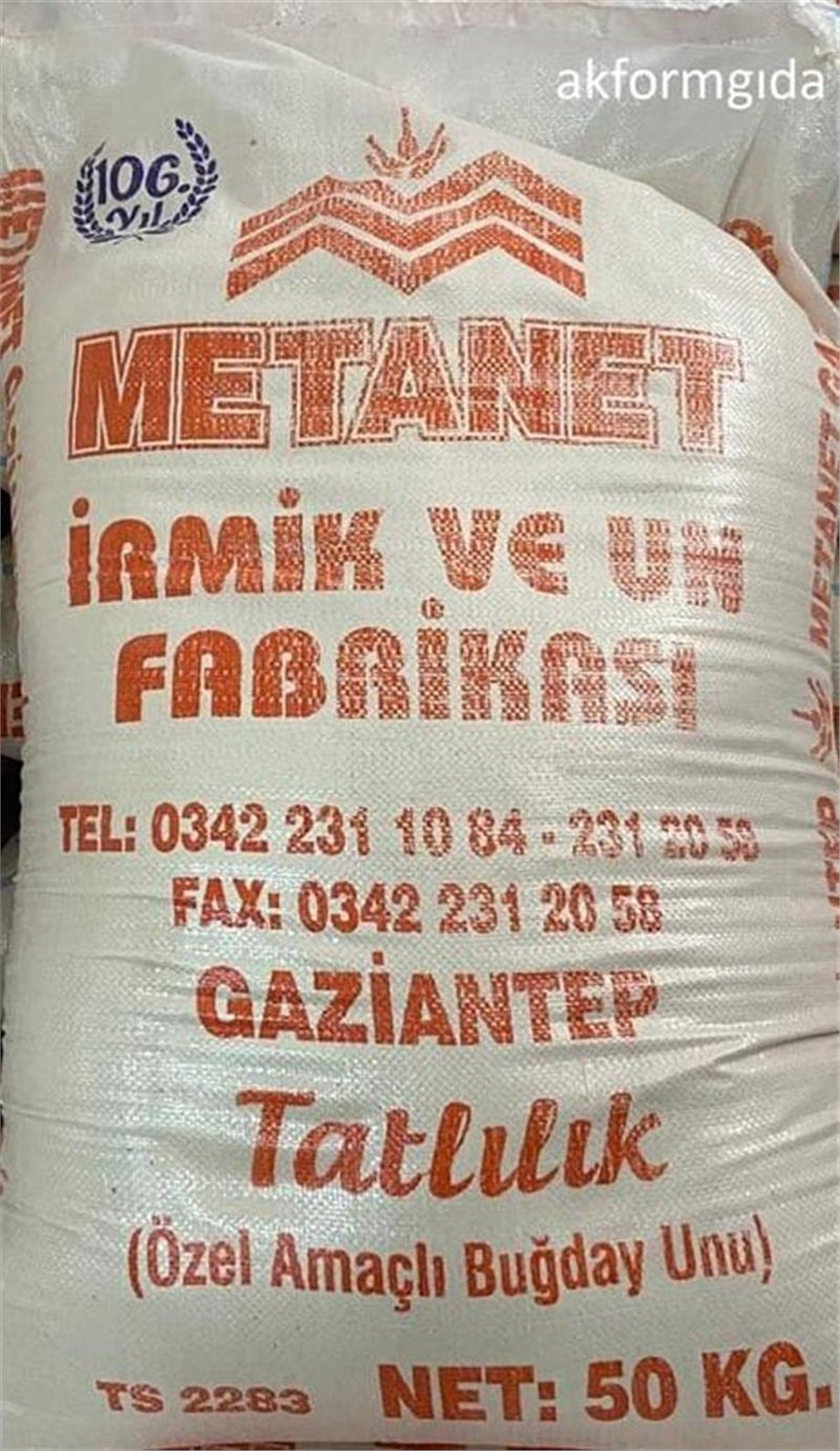 Metanet Un Tatlılık     (50 Kg)