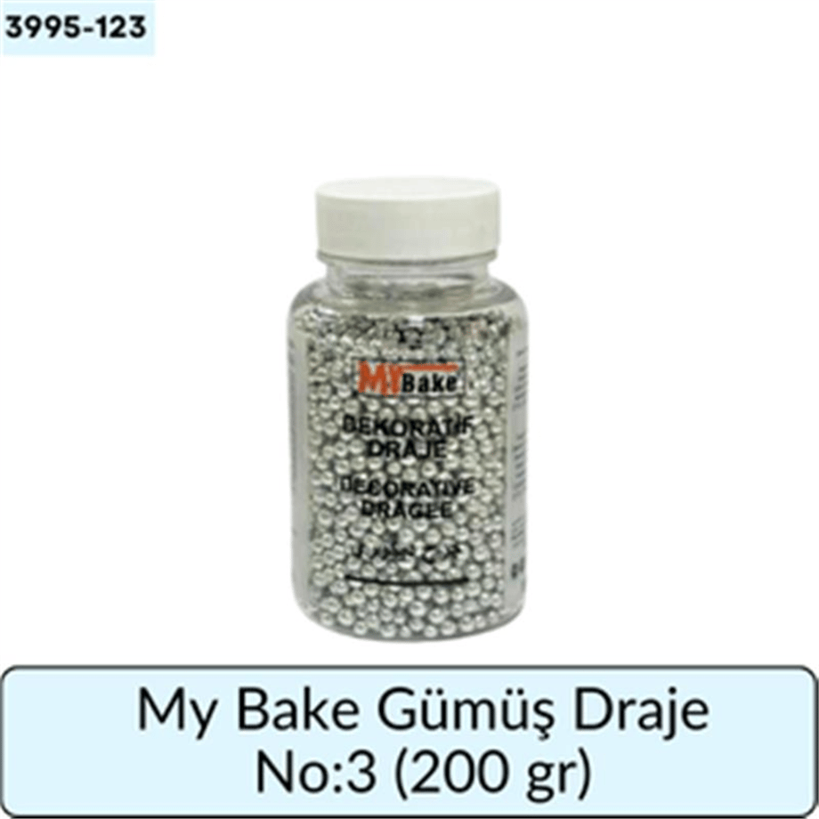My Bake Gümüş Draje No:3   (200 Gr)